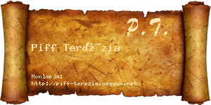Piff Terézia névjegykártya